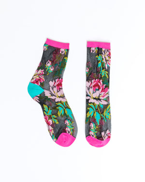 Sock Candy sheer black socks fancy socks for women